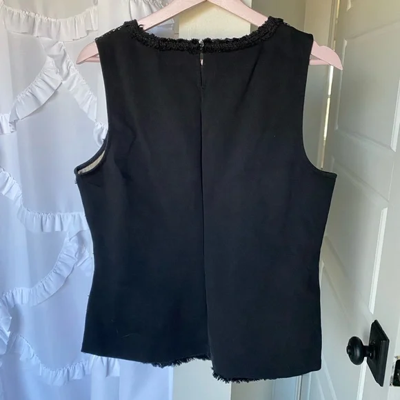 J. CREW Very cute and stylish Fringe Top In Tweed And Lace! Worn only one time! - Picture 5 of 7